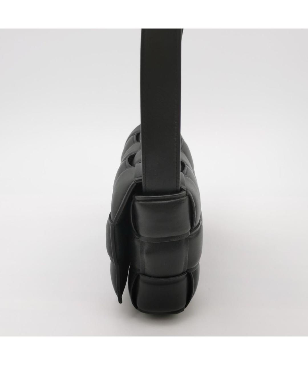 BOTTEGA VENETA Черная кожаная сумка через плечо, фото 2