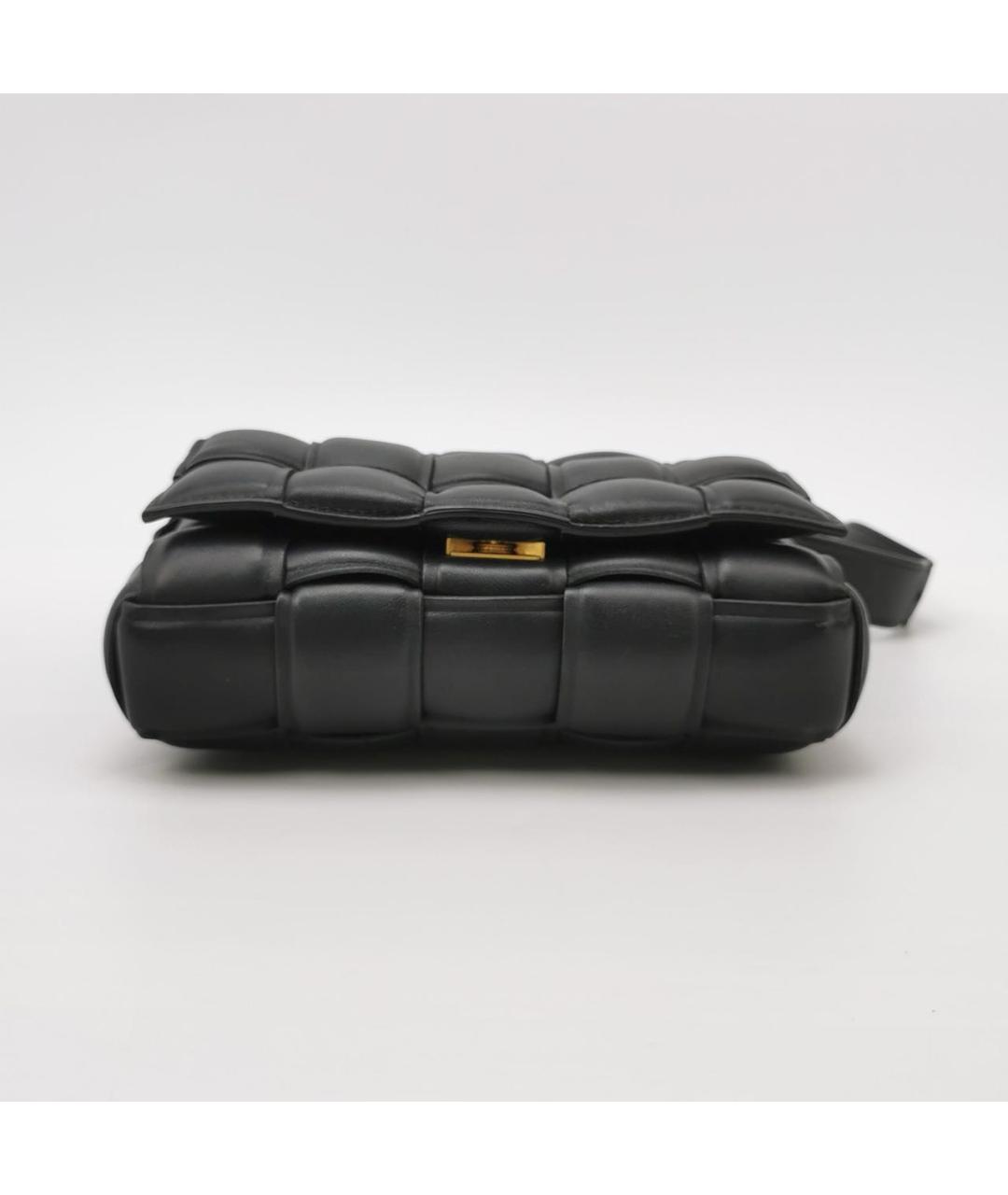 BOTTEGA VENETA Черная кожаная сумка через плечо, фото 5