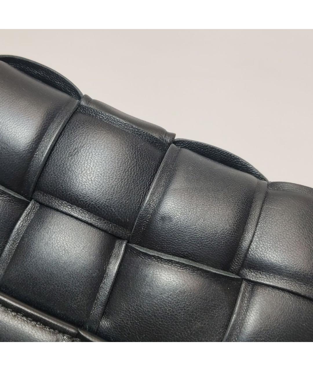 BOTTEGA VENETA Черная кожаная сумка через плечо, фото 7