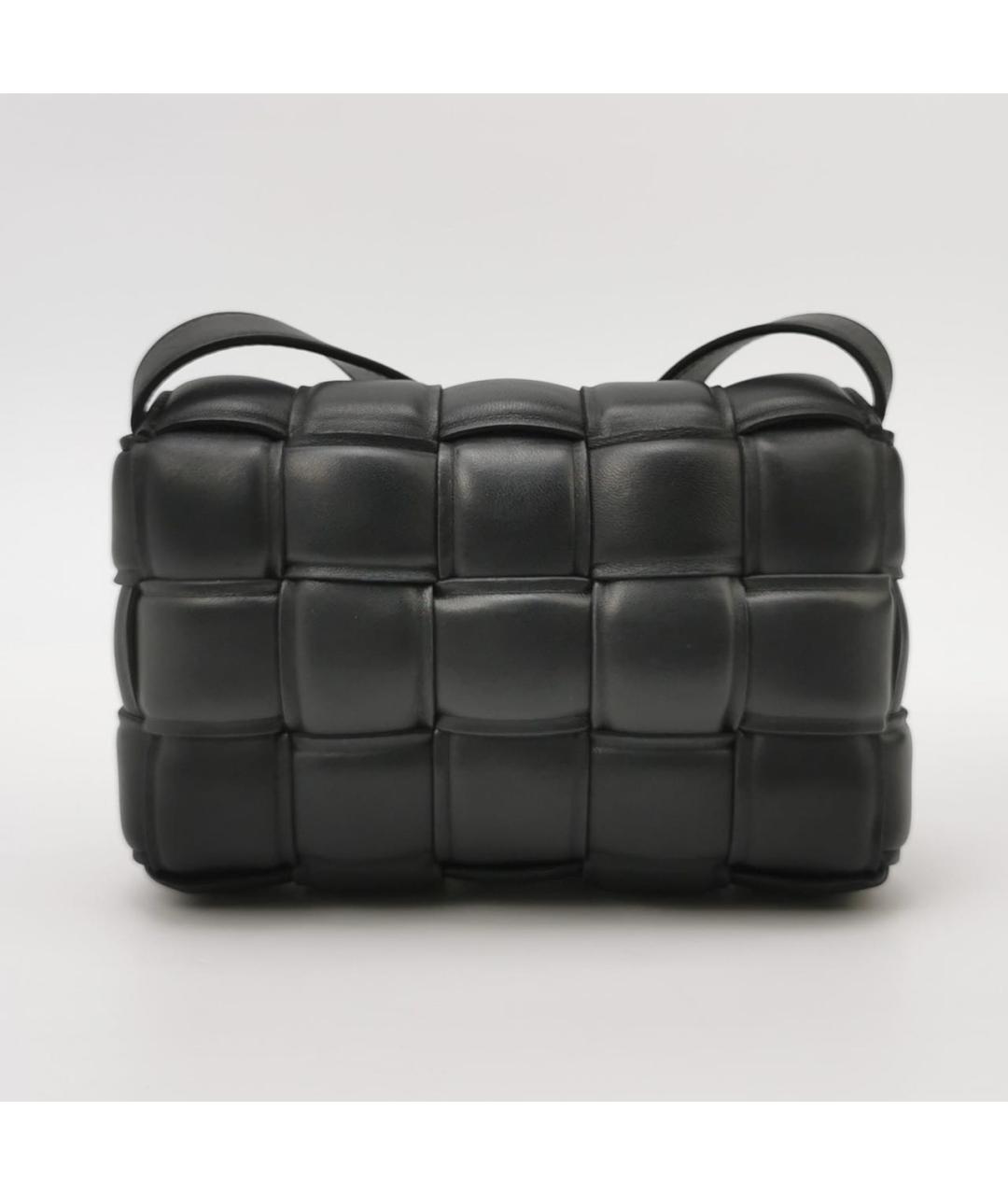 BOTTEGA VENETA Черная кожаная сумка через плечо, фото 4