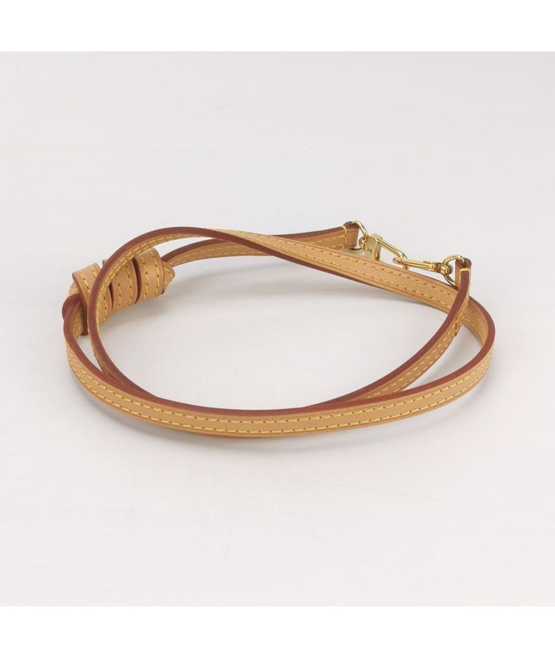 LOUIS VUITTON Коричневая кожаная сумка с короткими ручками, фото 8