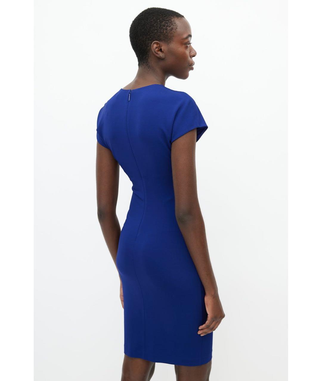 ROBERTO CAVALLI Синее вискозное коктейльное платье, фото 4