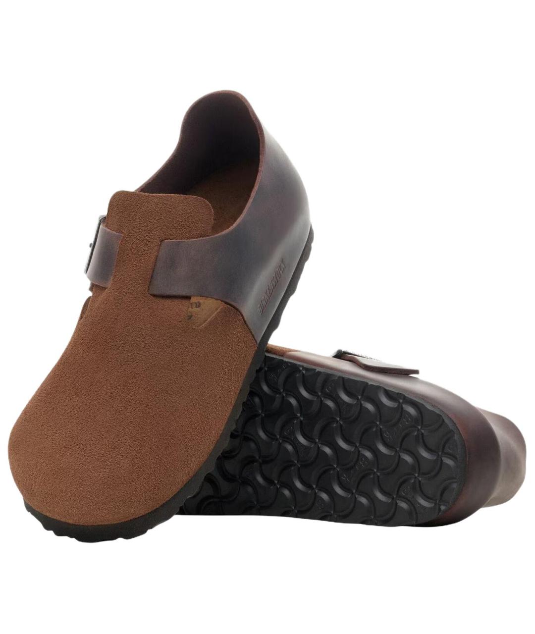 BIRKENSTOCK Коричневые замшевые сабо, фото 5