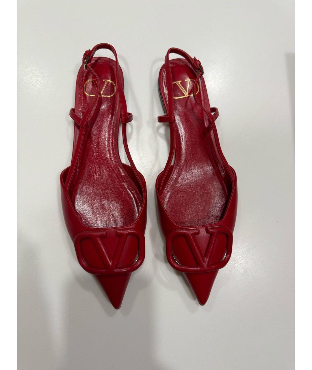 VALENTINO Красные кожаные туфли, фото 2