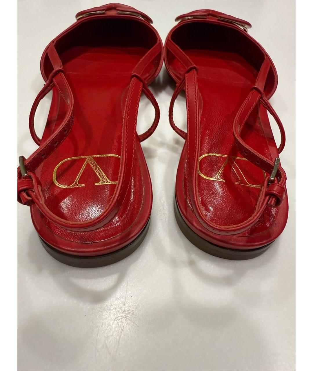 VALENTINO Красные кожаные туфли, фото 3