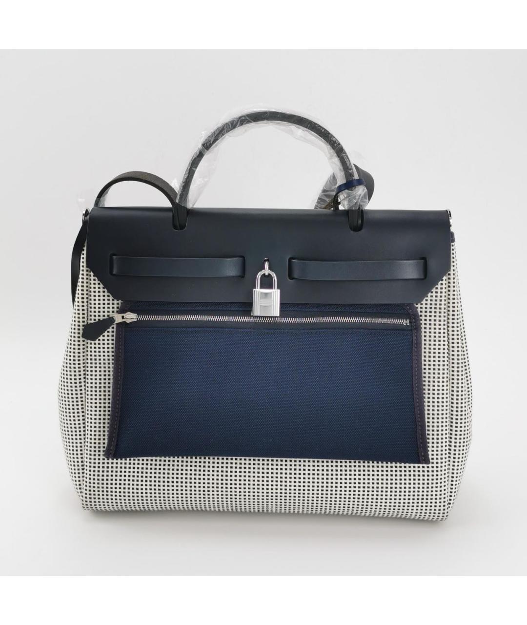 HERMES Серая тканевая сумка через плечо, фото 4