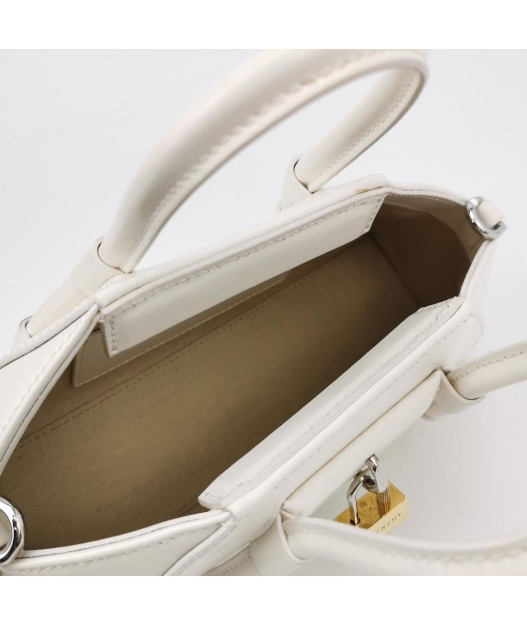 GIVENCHY Белая кожаная сумка через плечо, фото 6