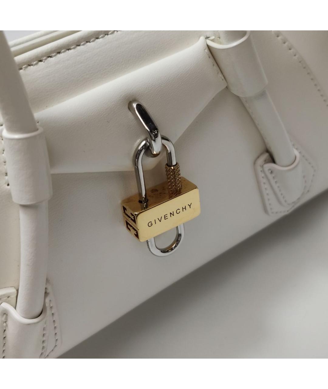 GIVENCHY Белая кожаная сумка через плечо, фото 7