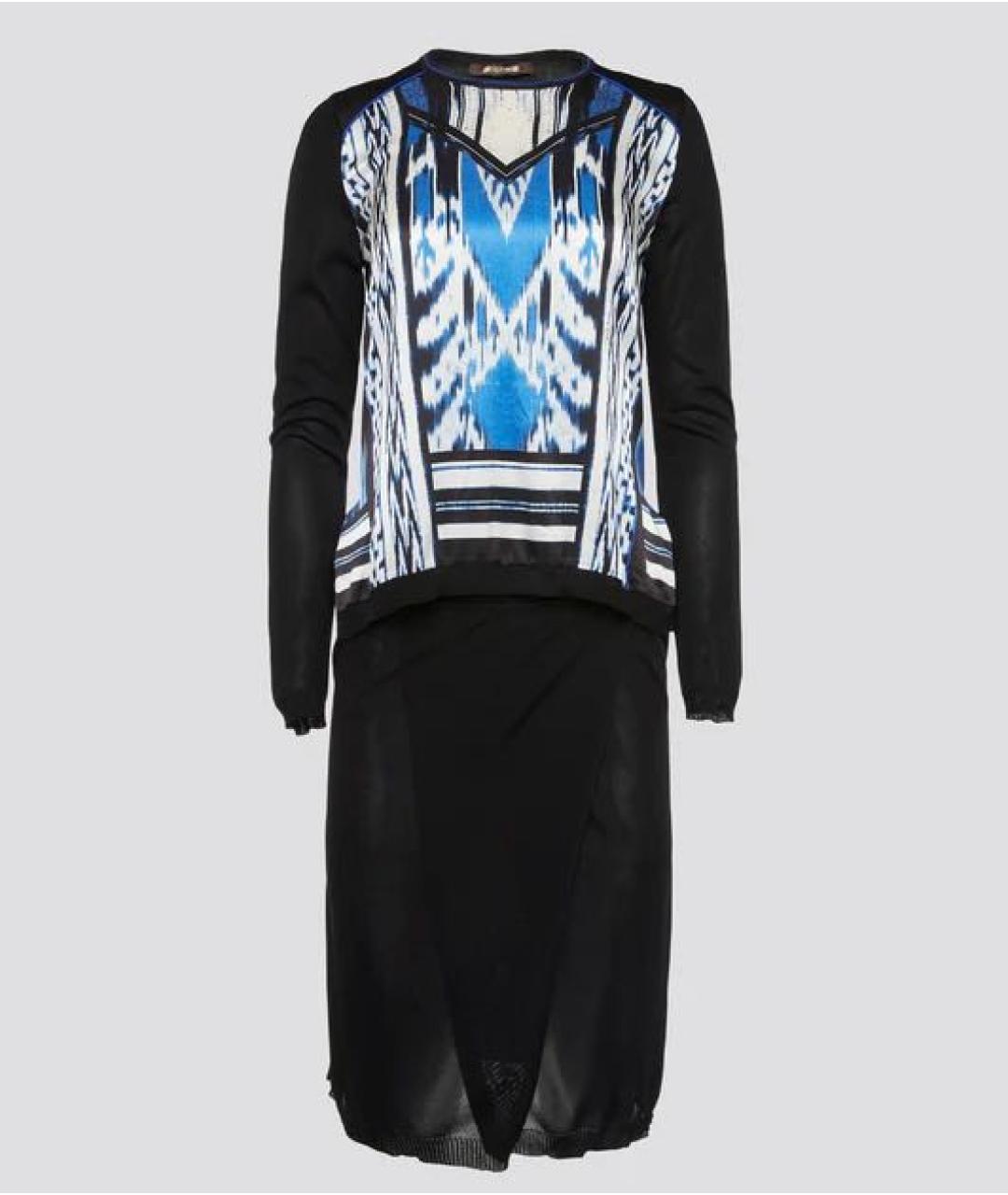 ROBERTO CAVALLI Черное шелковое платье, фото 9