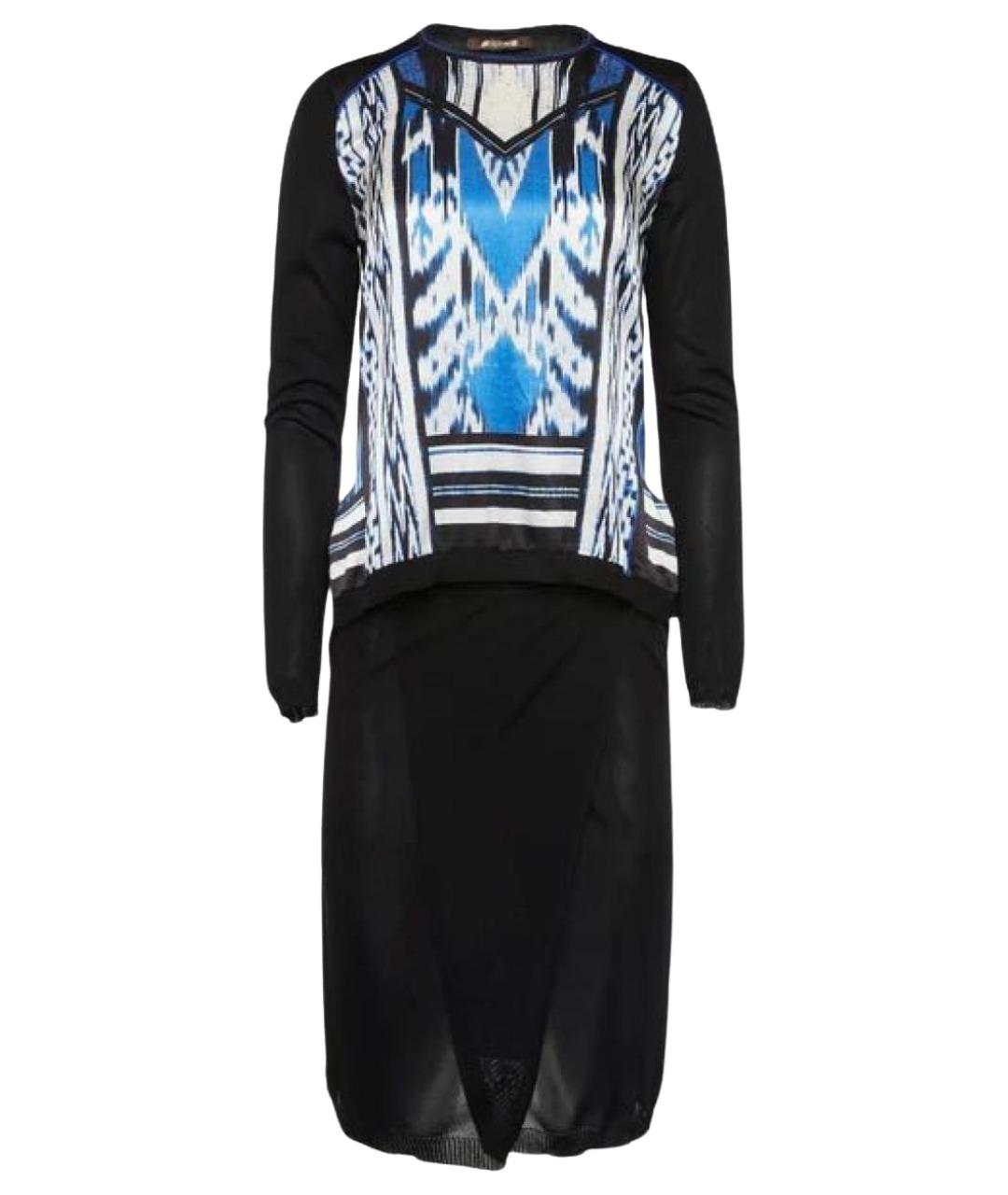 ROBERTO CAVALLI Черное шелковое платье, фото 1