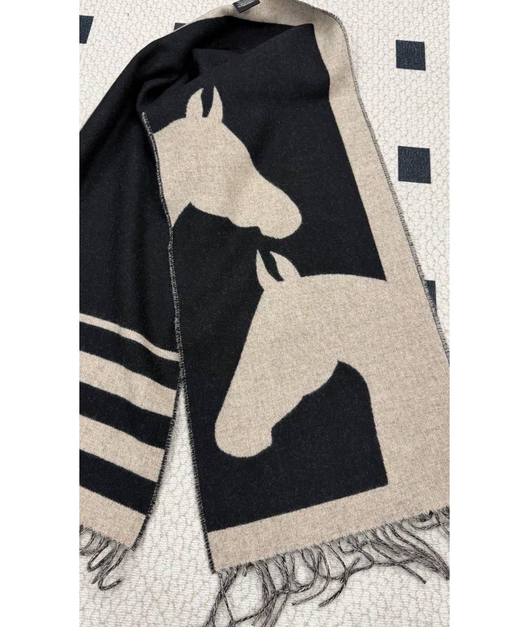 HERMES Мульти кашемировый шарф, фото 3