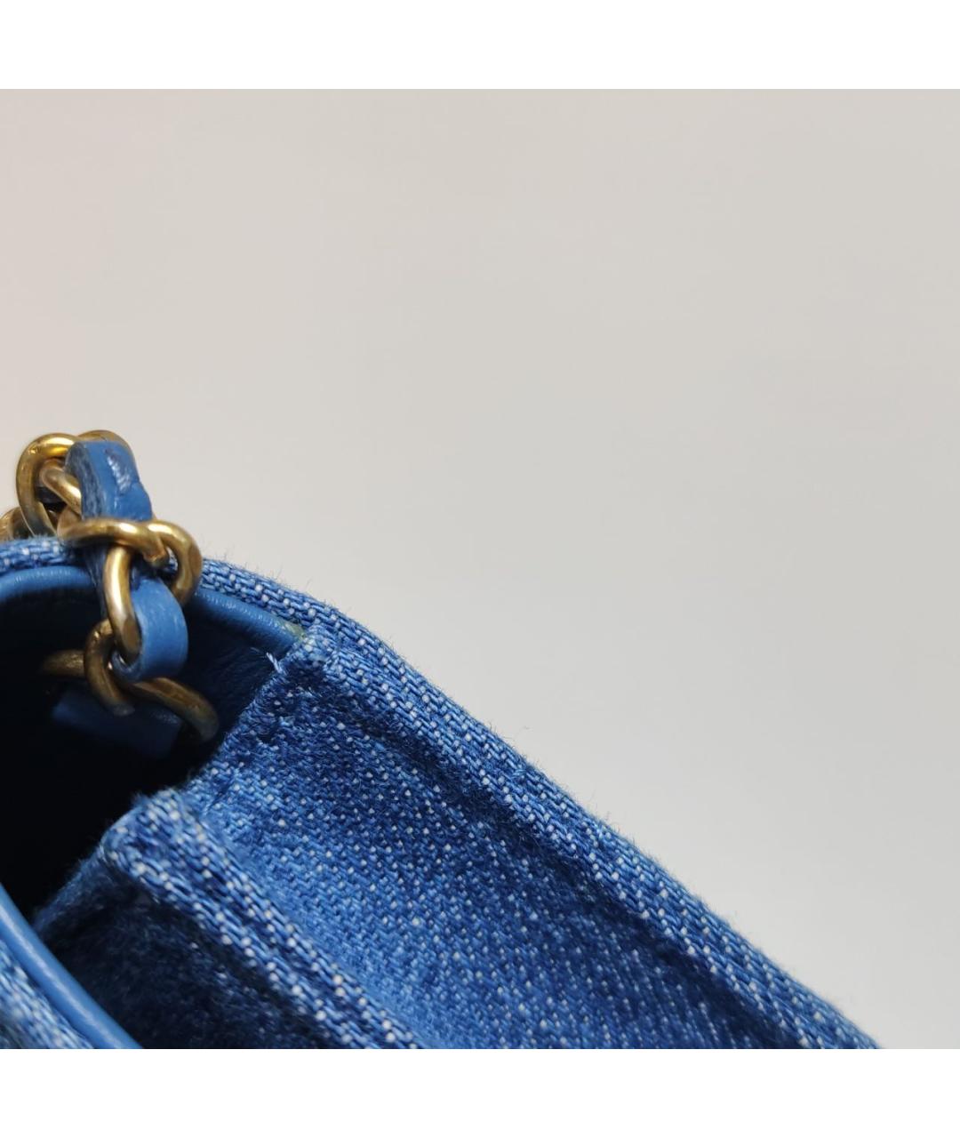 CHANEL Синяя тканевая сумка через плечо, фото 8