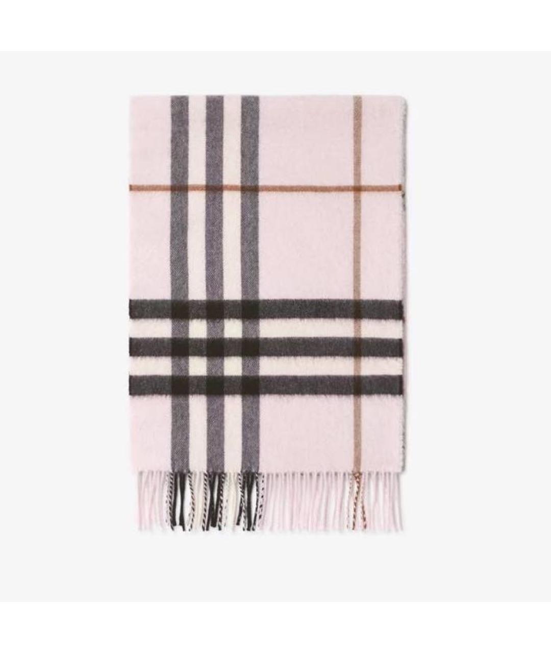 BURBERRY Розовый кашемировый шарф, фото 2