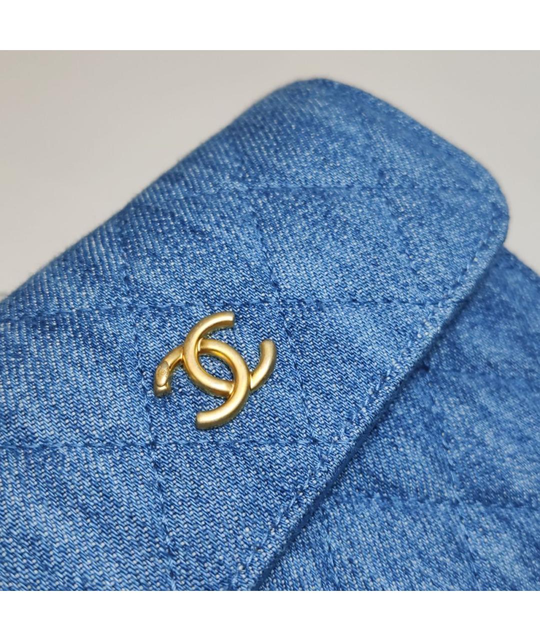 CHANEL Синяя деним сумка через плечо, фото 7