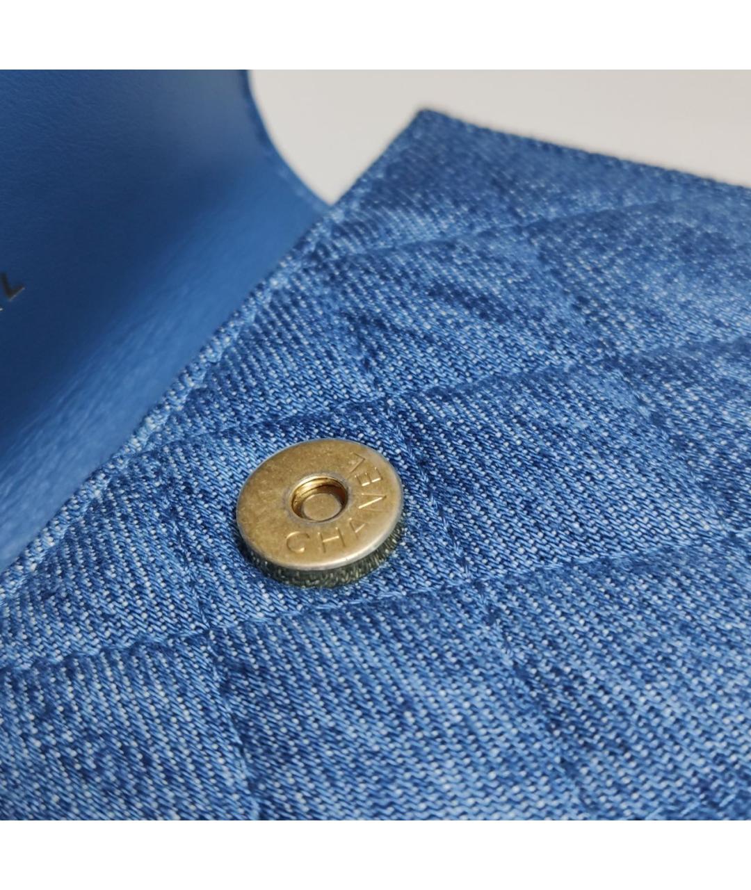 CHANEL Синяя деним сумка через плечо, фото 8
