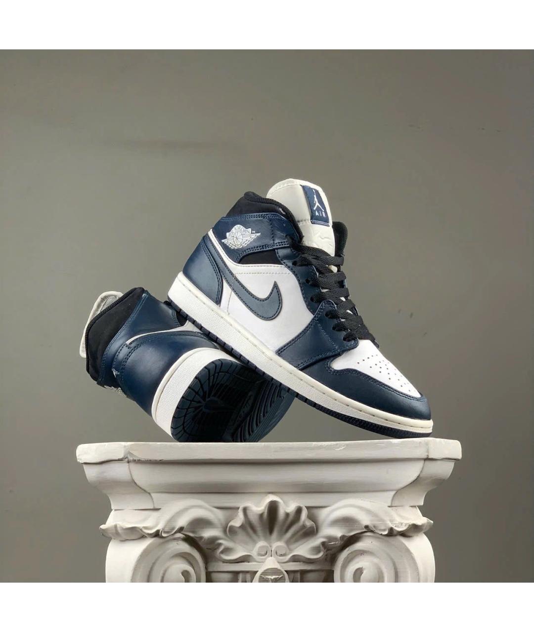 JORDAN Белые кожаные высокие кроссовки / кеды, фото 3