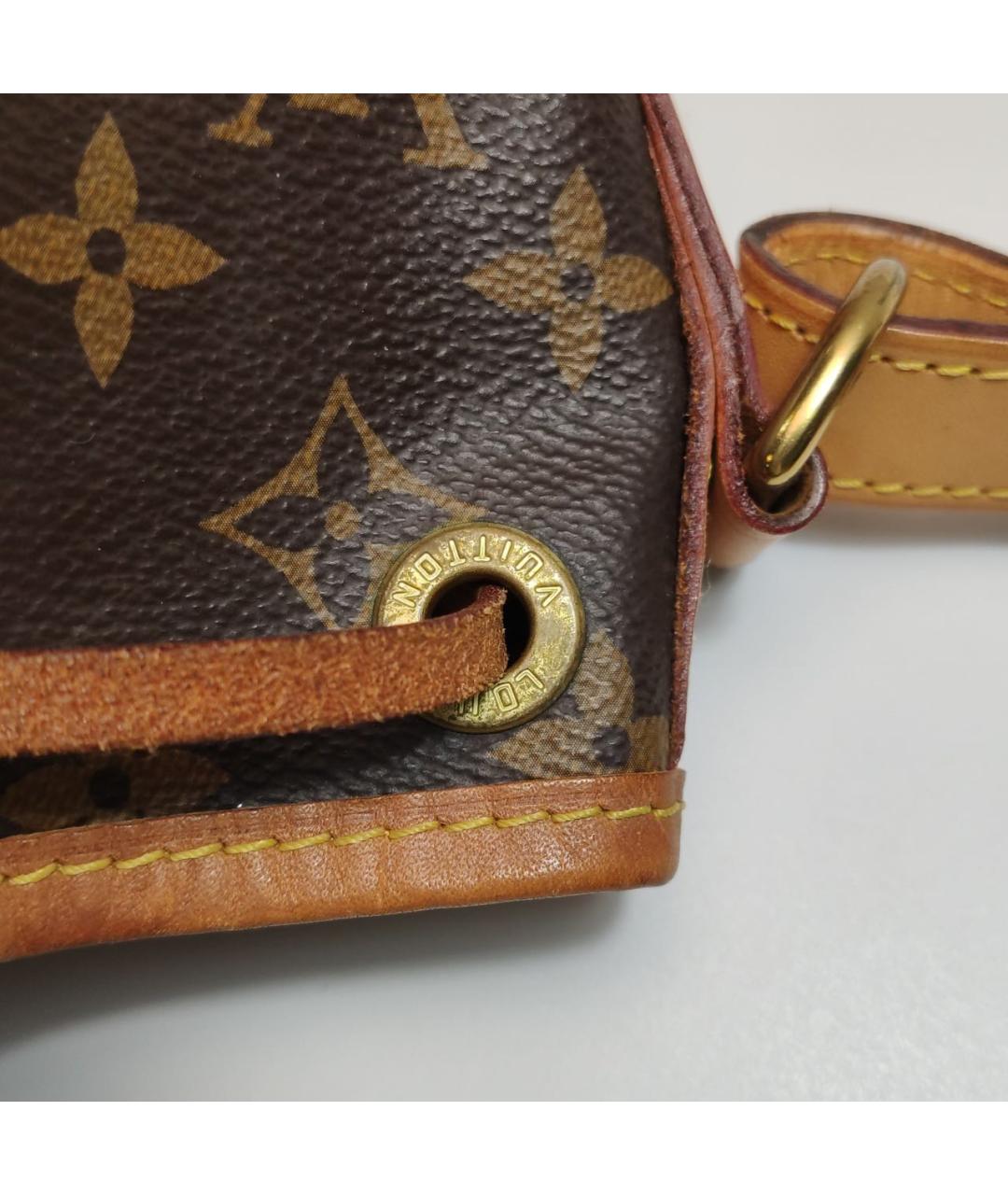 LOUIS VUITTON Коричневая кожаная сумка тоут, фото 7