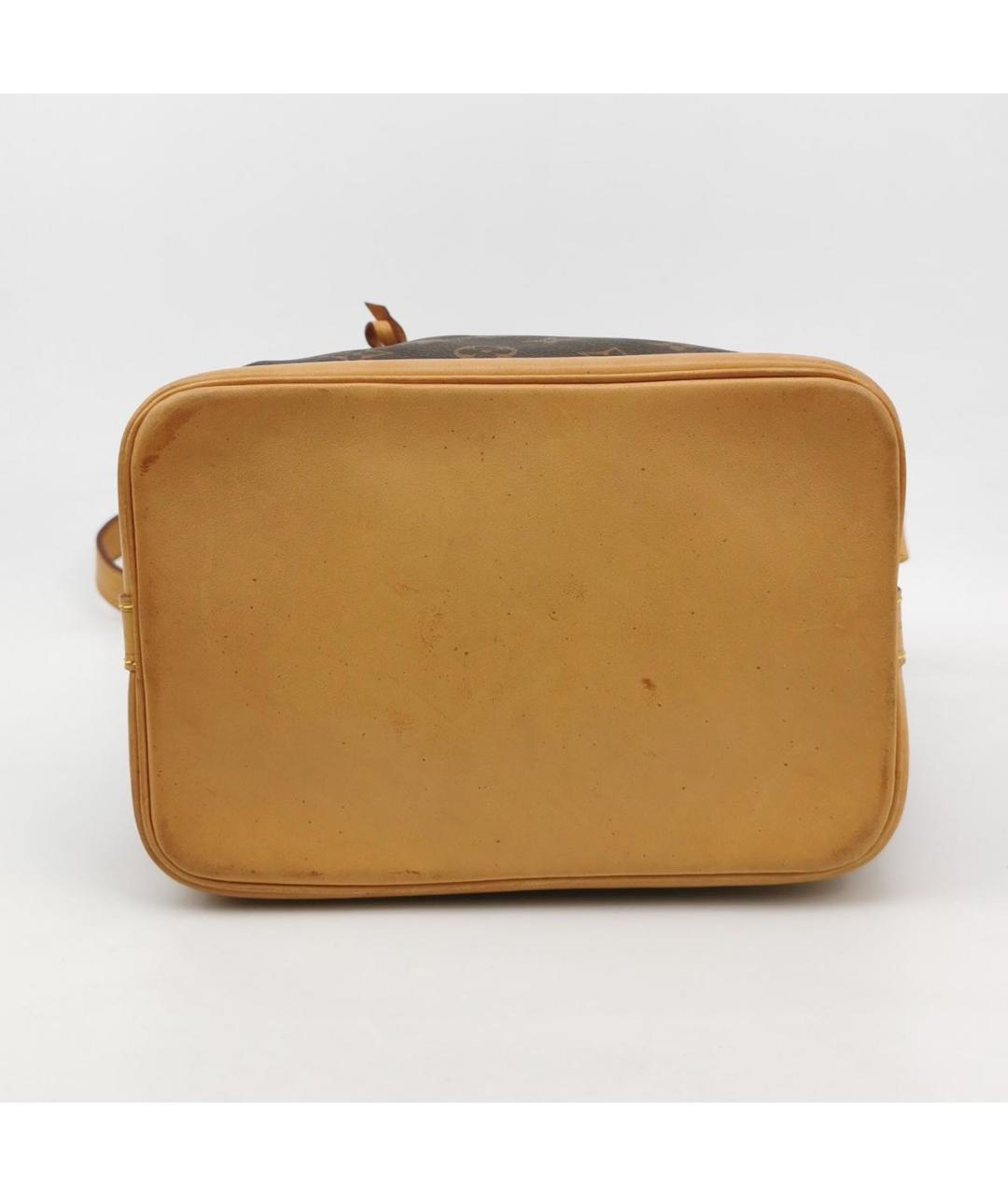 LOUIS VUITTON Коричневая кожаная сумка тоут, фото 5