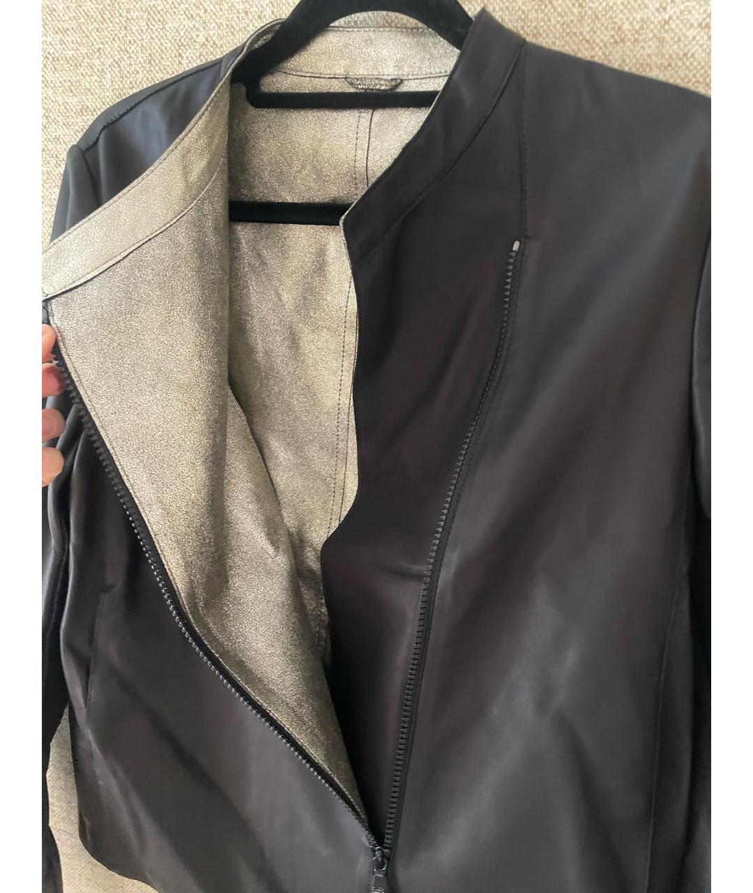 BRUNELLO CUCINELLI Черная кожаная куртка, фото 7