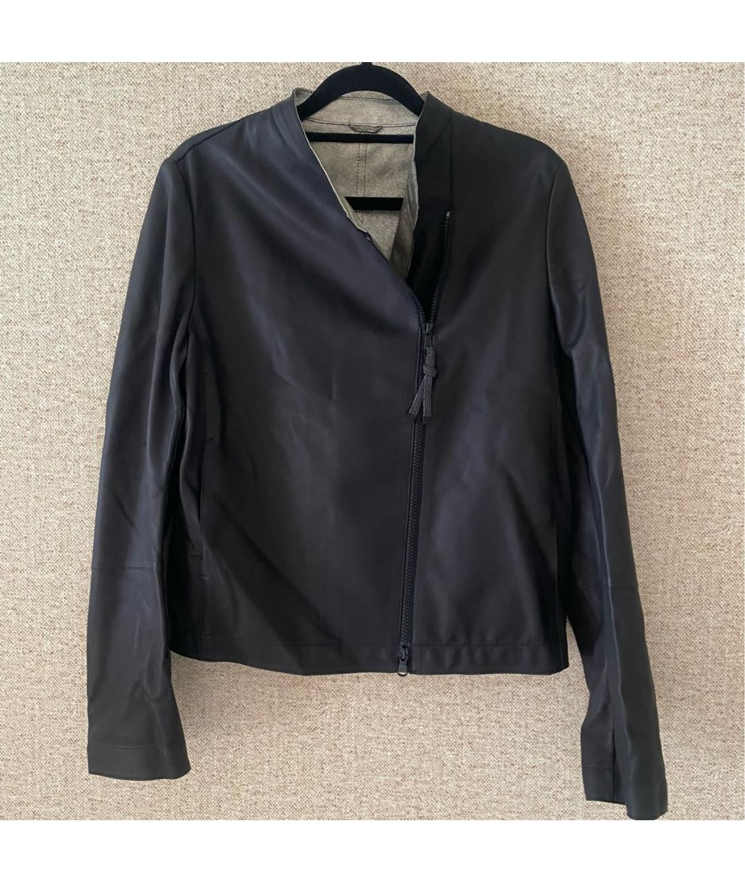 BRUNELLO CUCINELLI Черная кожаная куртка, фото 9