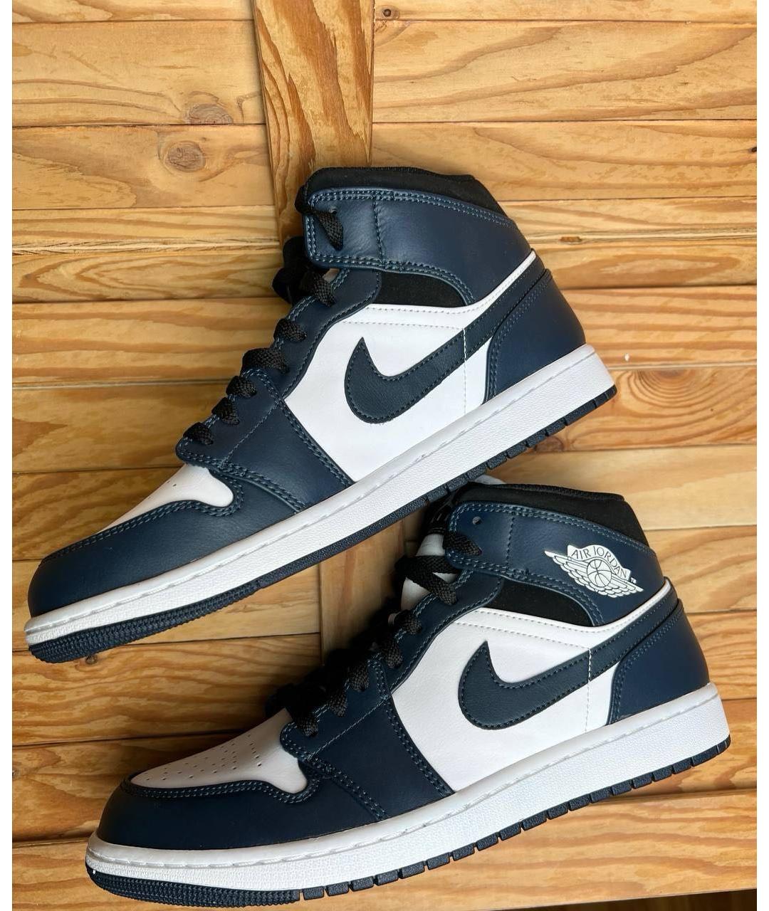 JORDAN Белые кожаные высокие кроссовки / кеды, фото 5