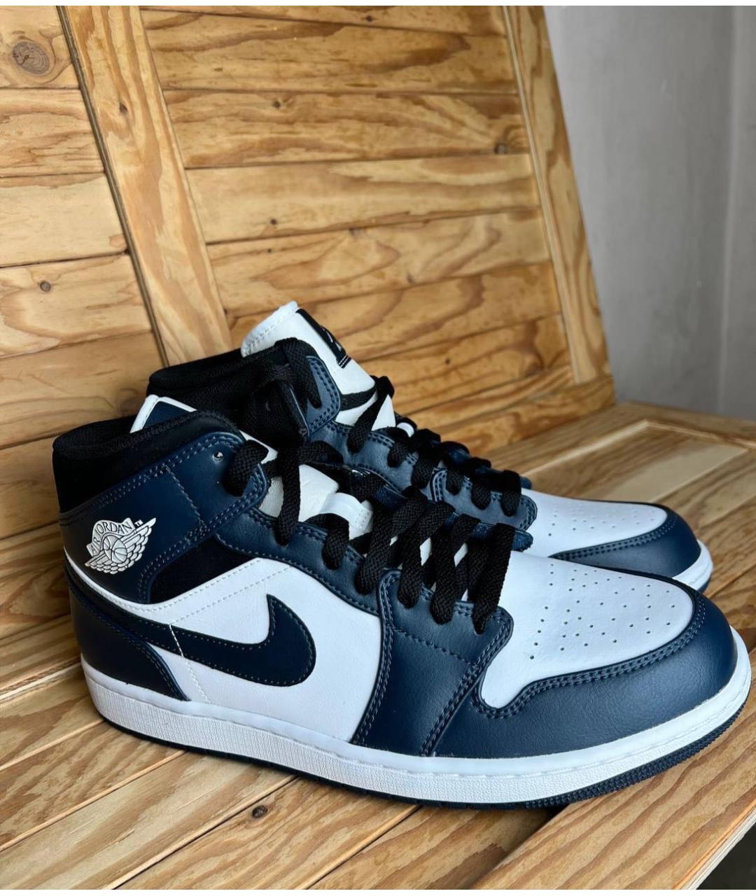 JORDAN Белые кожаные высокие кроссовки / кеды, фото 4