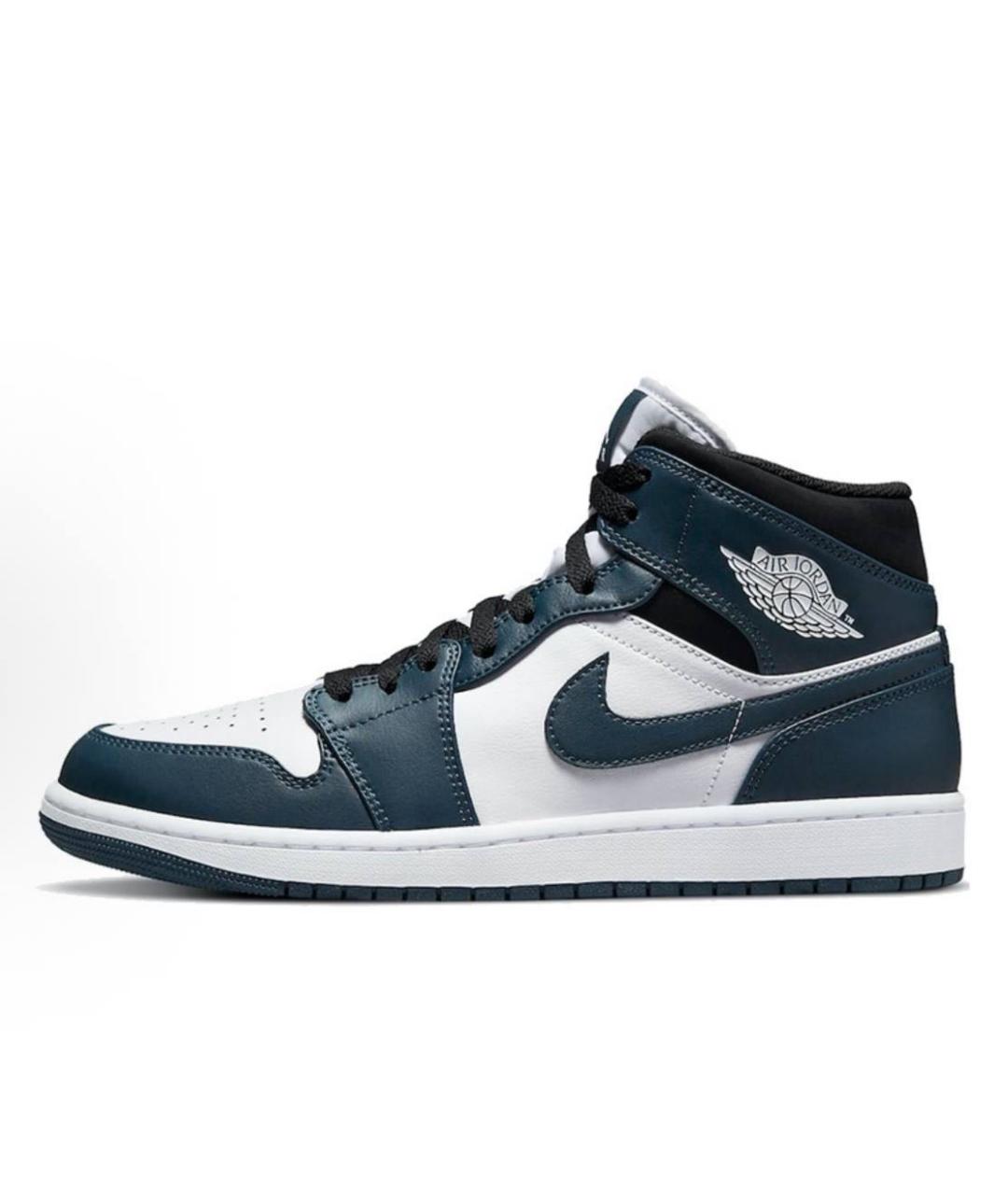 JORDAN Белые кожаные высокие кроссовки / кеды, фото 8