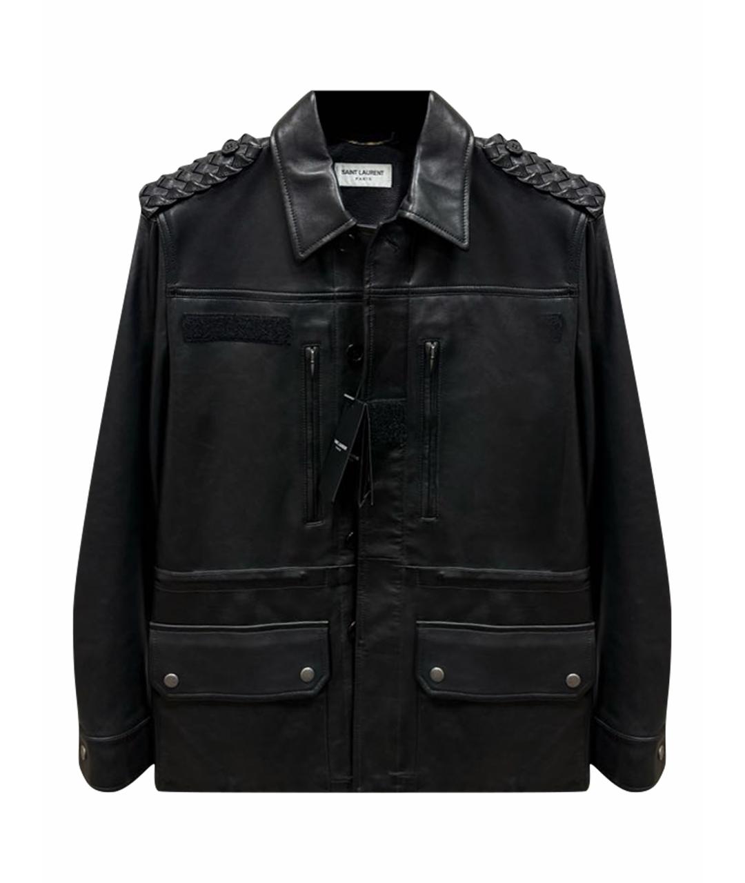 BALMAIN Черная кожаная куртка, фото 1