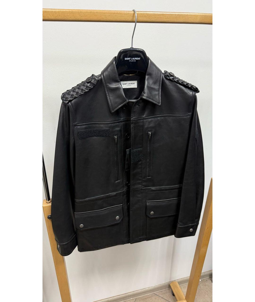 BALMAIN Черная кожаная куртка, фото 3