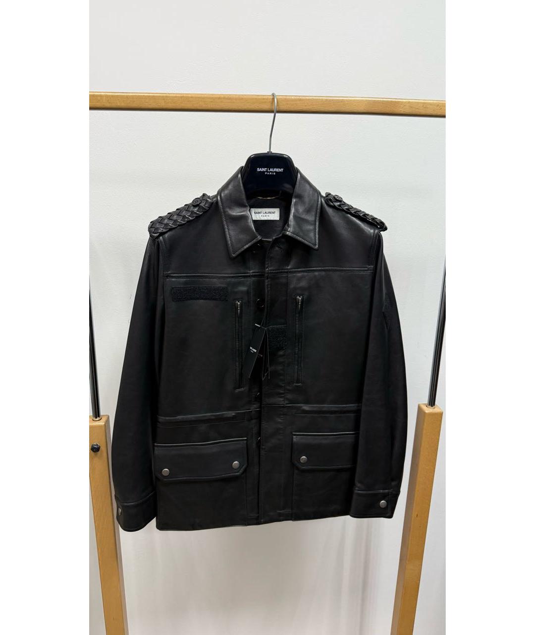 BALMAIN Черная кожаная куртка, фото 2