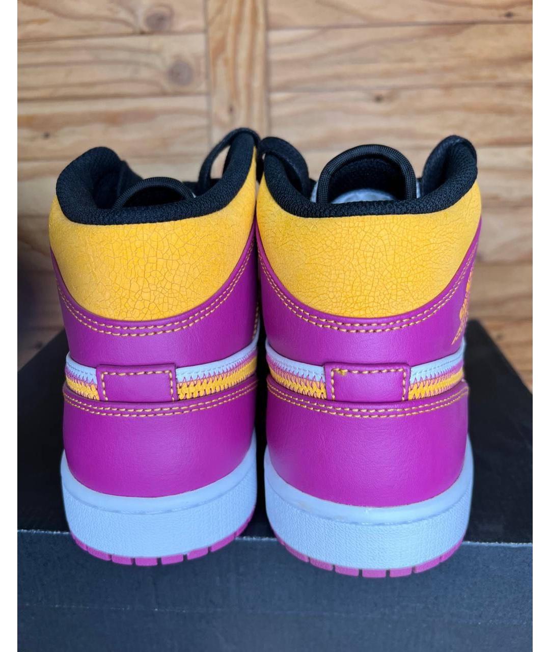 JORDAN Мульти кожаные высокие кроссовки / кеды, фото 7