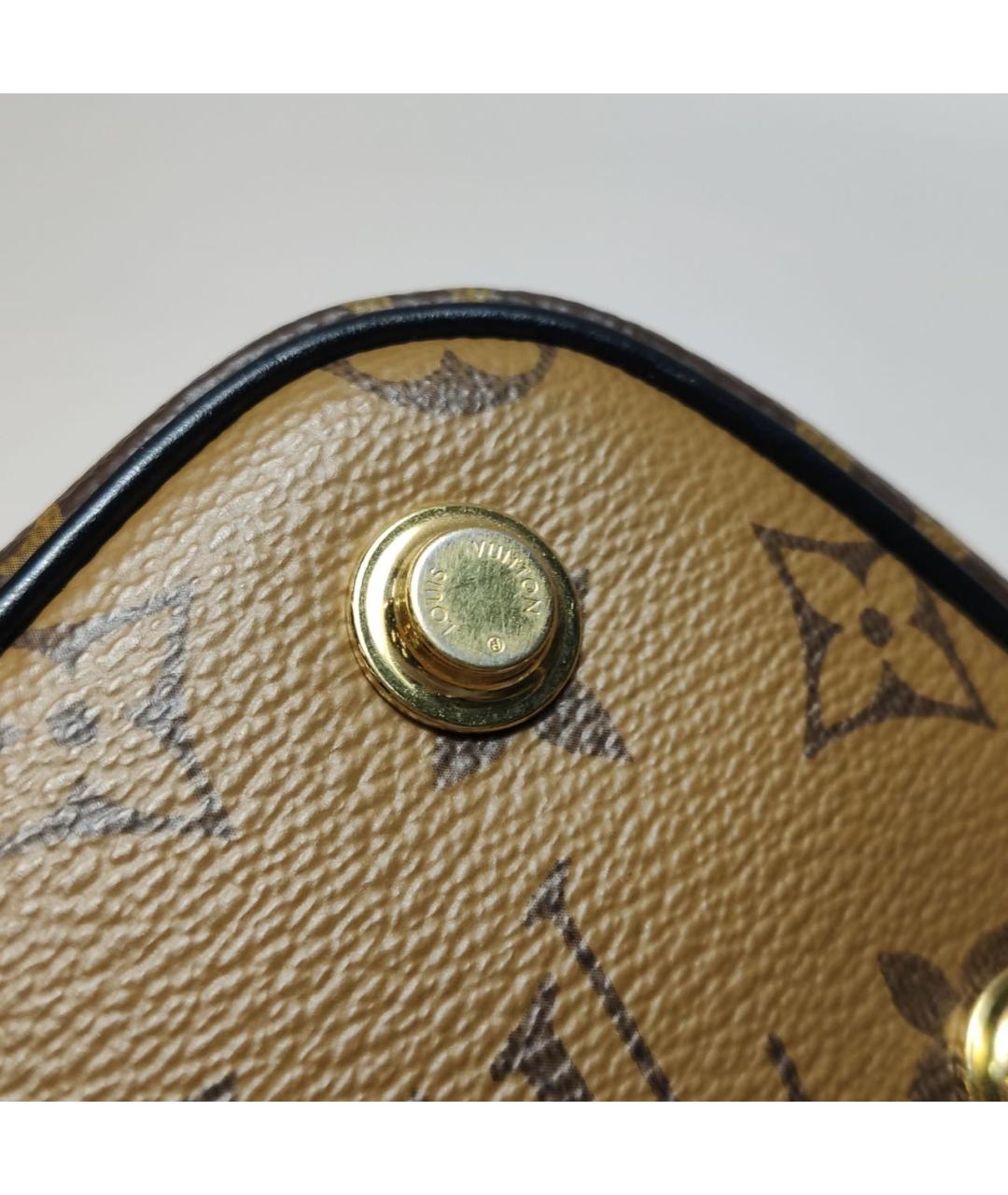 LOUIS VUITTON Коричневая кожаная сумка через плечо, фото 7