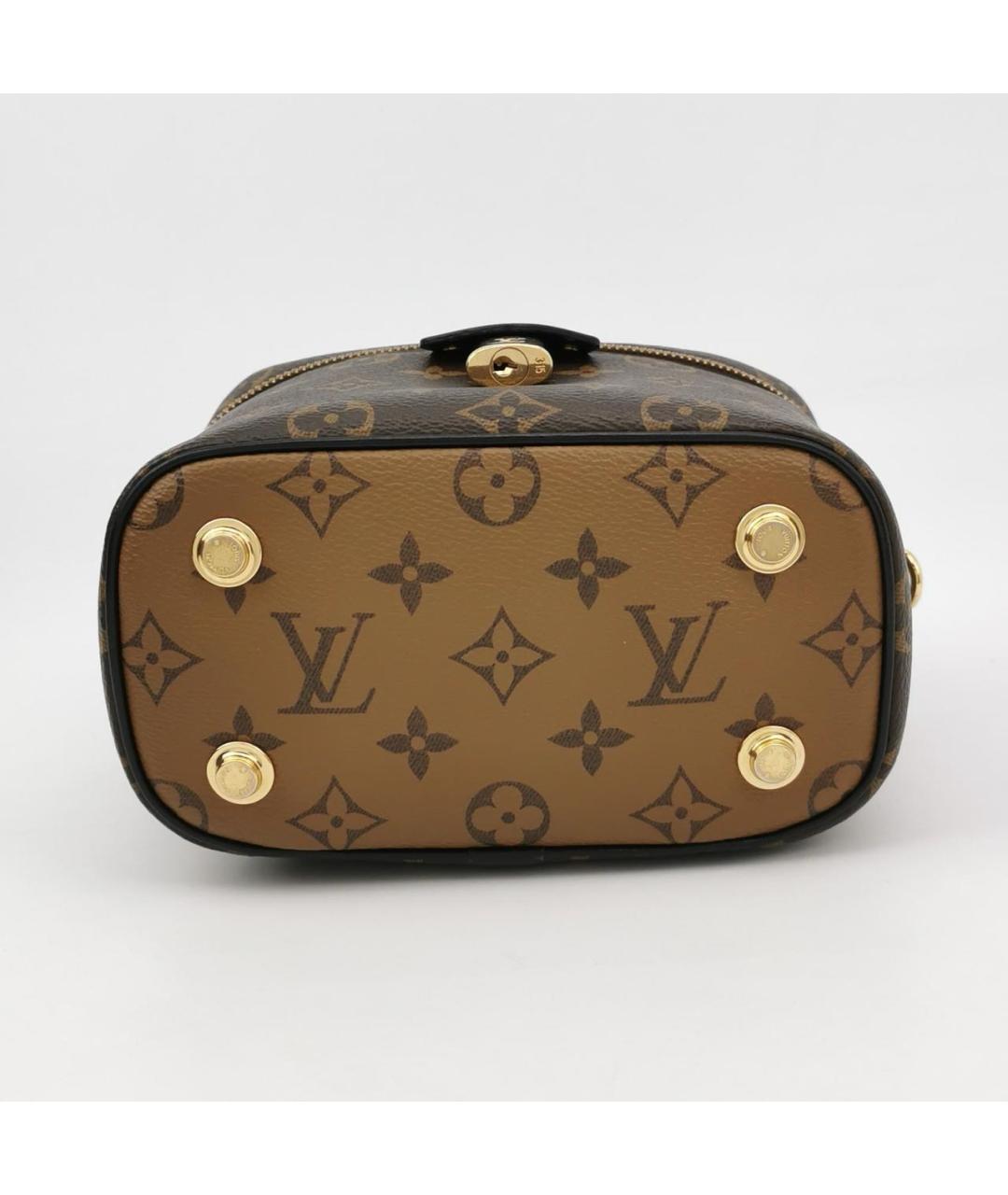 LOUIS VUITTON Коричневая кожаная сумка через плечо, фото 5