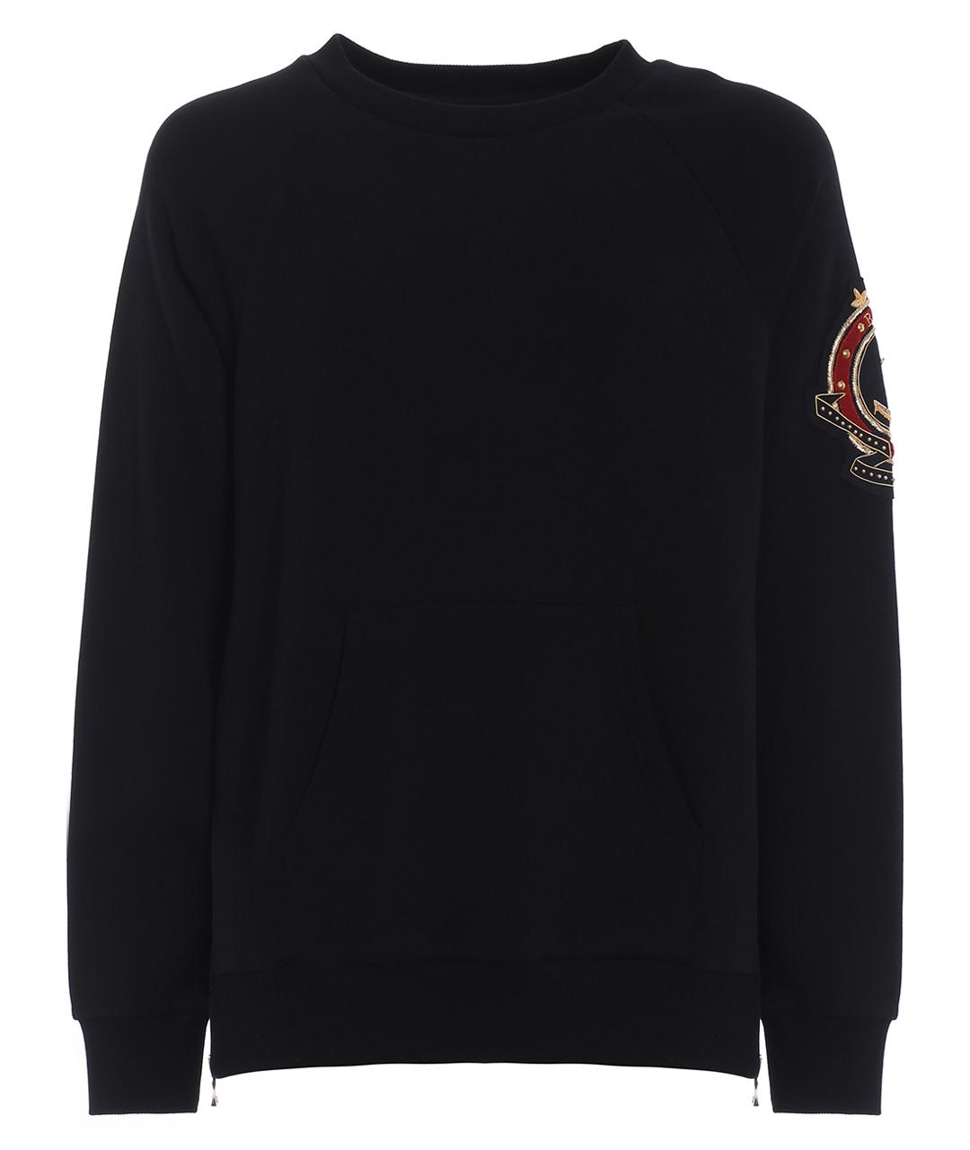 BALMAIN Черный хлопковый джемпер / свитер, фото 1