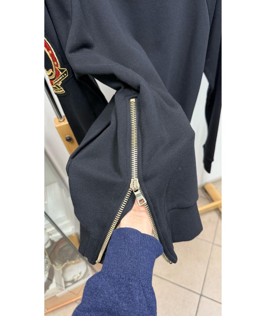 BALMAIN Черный хлопковый джемпер / свитер, фото 3