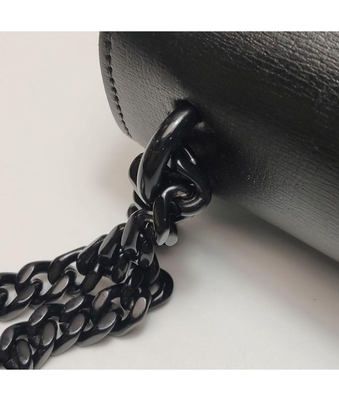 SAINT LAURENT Черная кожаная сумка через плечо, фото 7