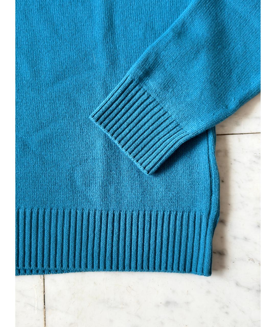 LORO PIANA Голубой кашемировый джемпер / свитер, фото 6
