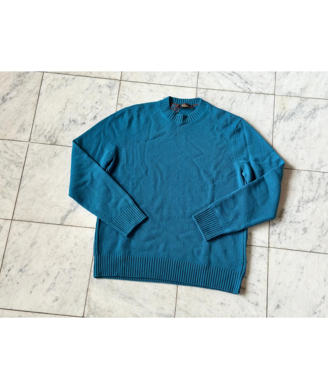 LORO PIANA Голубой кашемировый джемпер / свитер, фото 7