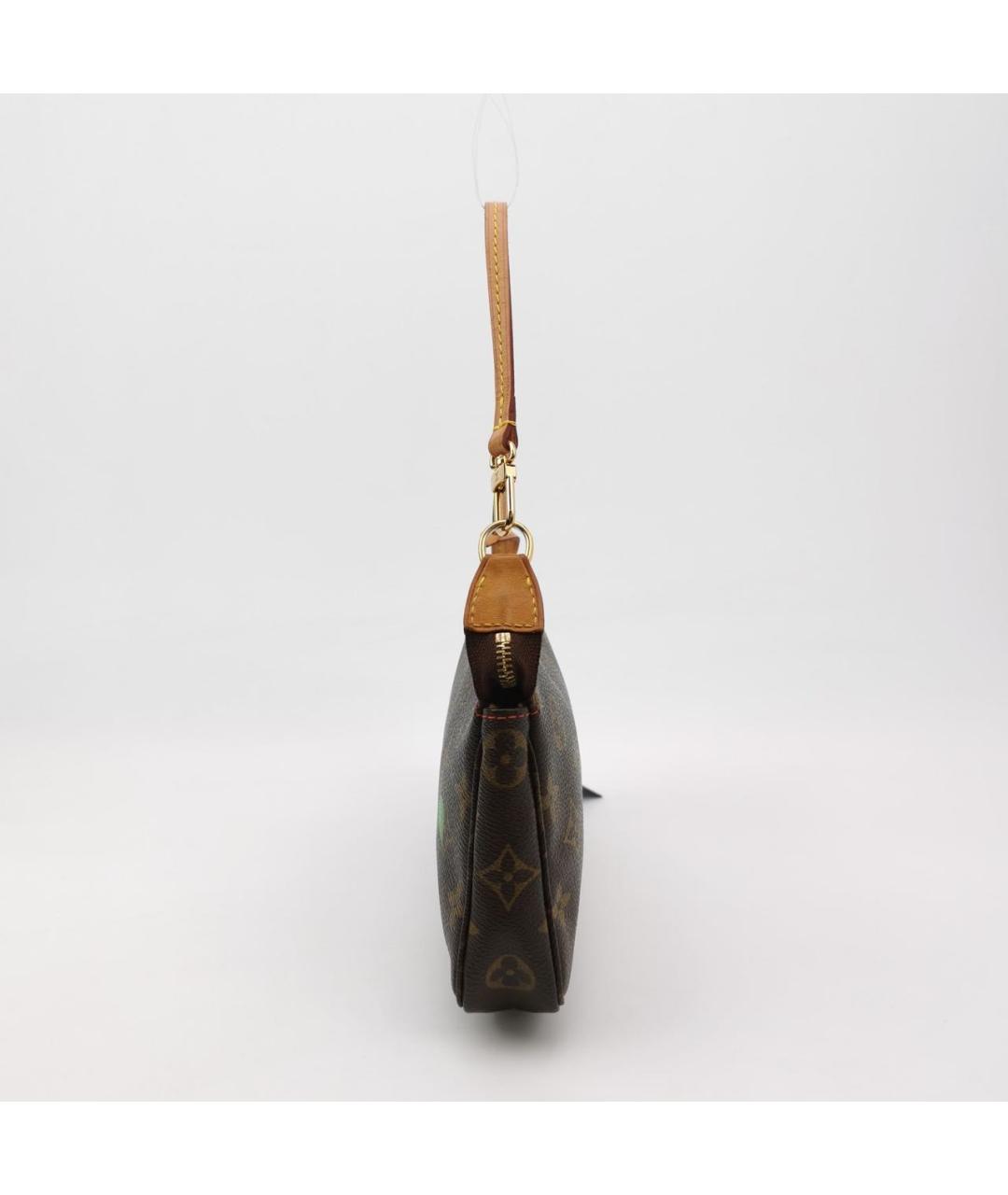 LOUIS VUITTON Коричневая кожаная сумка с короткими ручками, фото 2