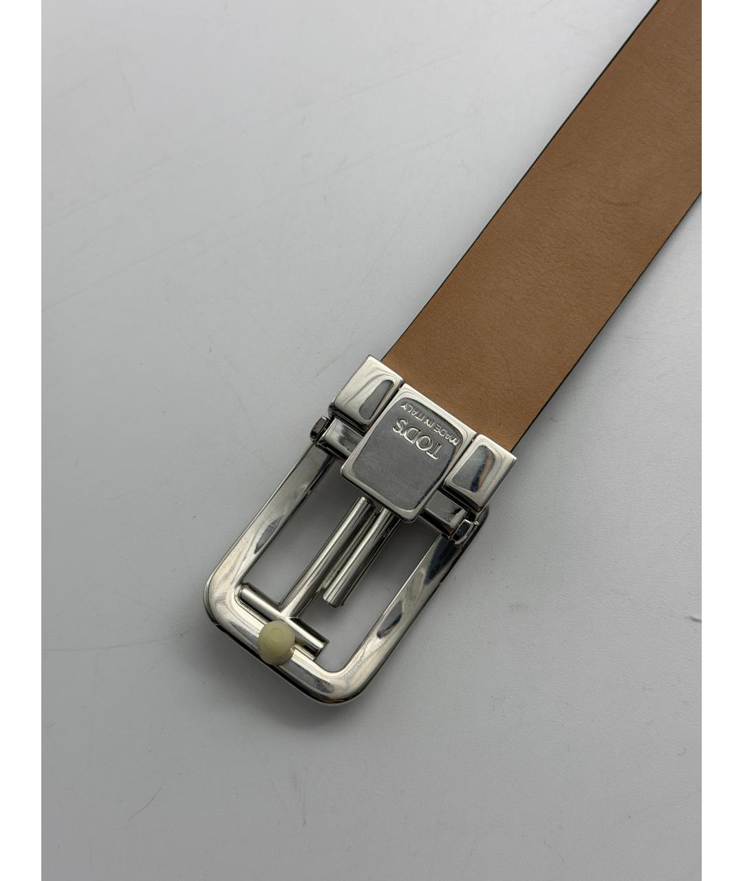 TOD'S Черный кожаный ремень, фото 5