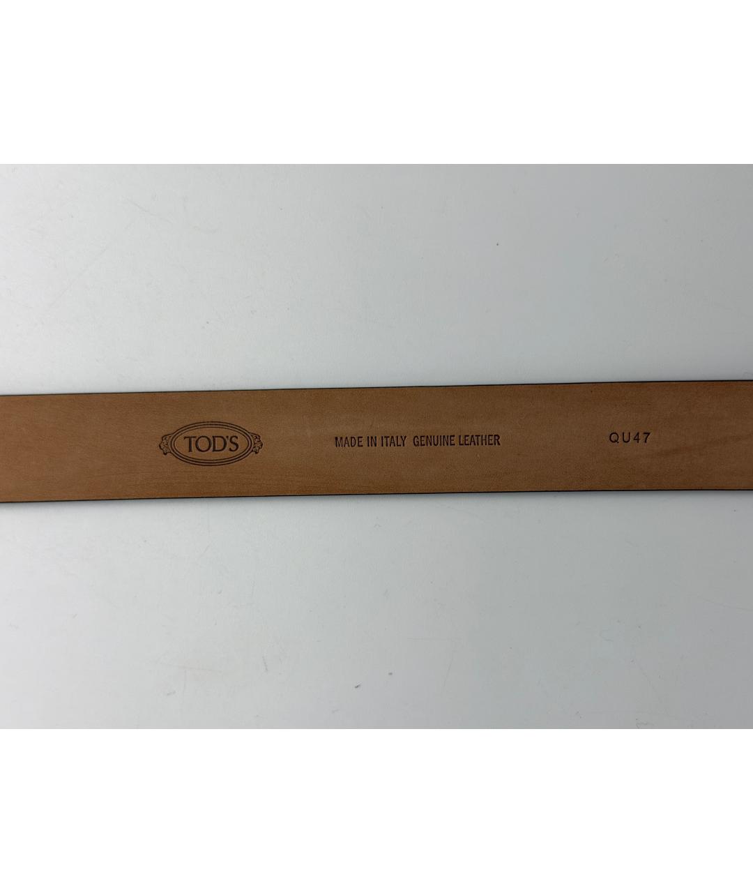 TOD'S Черный кожаный ремень, фото 6