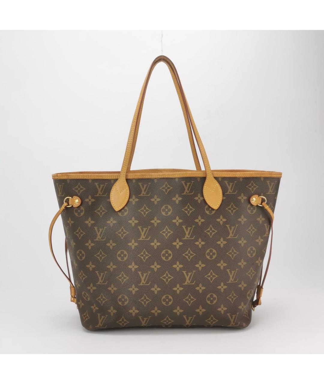 LOUIS VUITTON Коричневая кожаная сумка тоут, фото 4