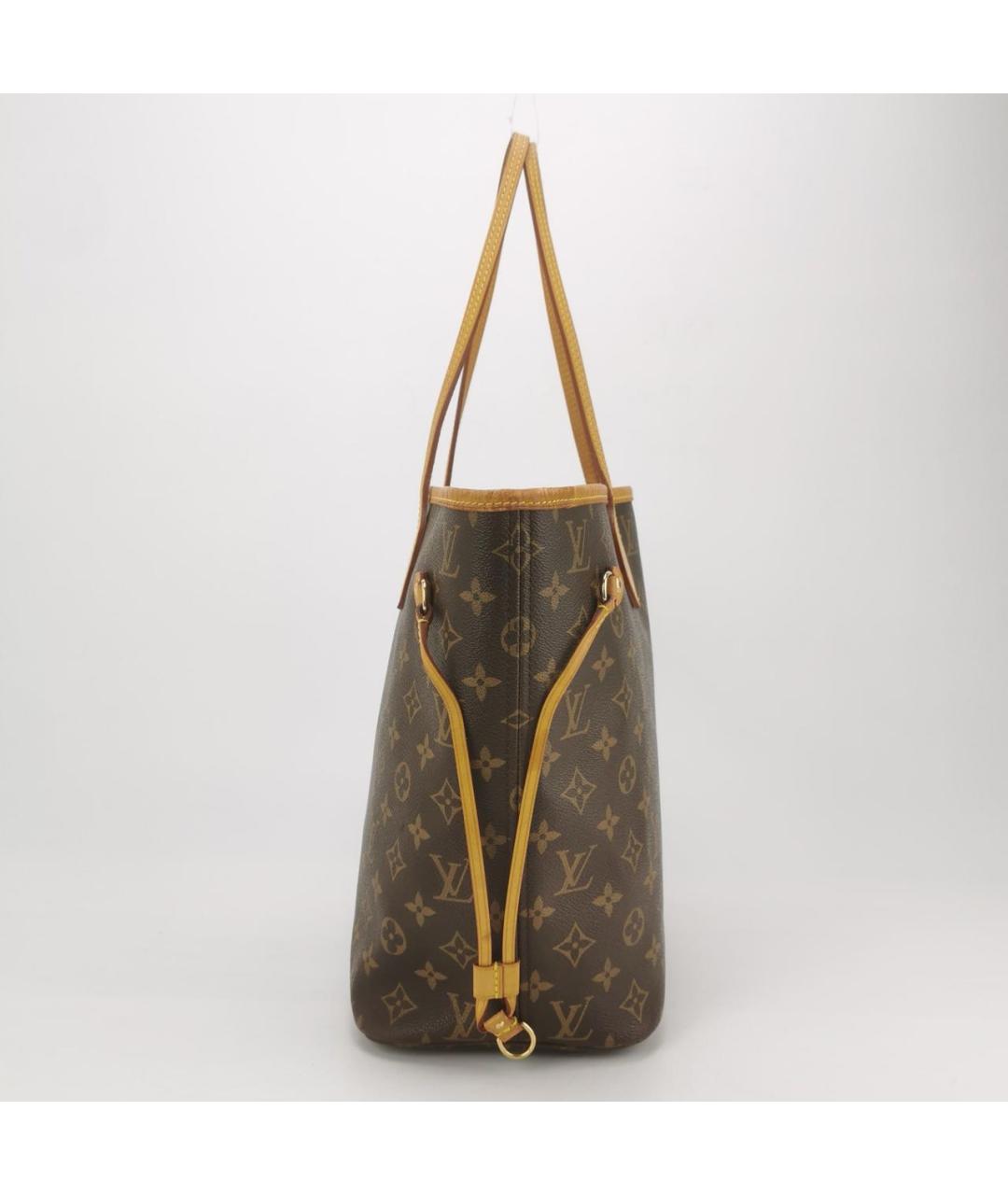 LOUIS VUITTON Коричневая кожаная сумка тоут, фото 3