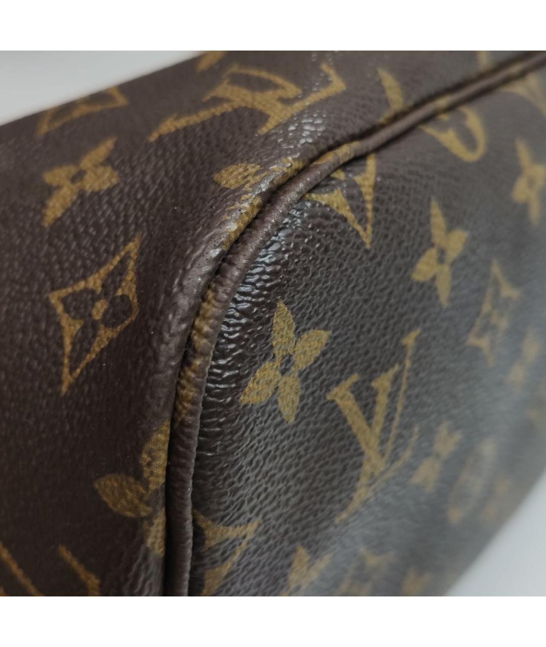 LOUIS VUITTON Коричневая кожаная сумка тоут, фото 8