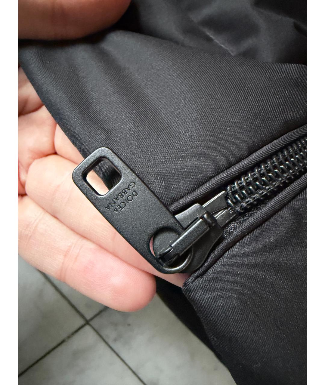 DOLCE&GABBANA Черный полиэстеровый пуховик, фото 7