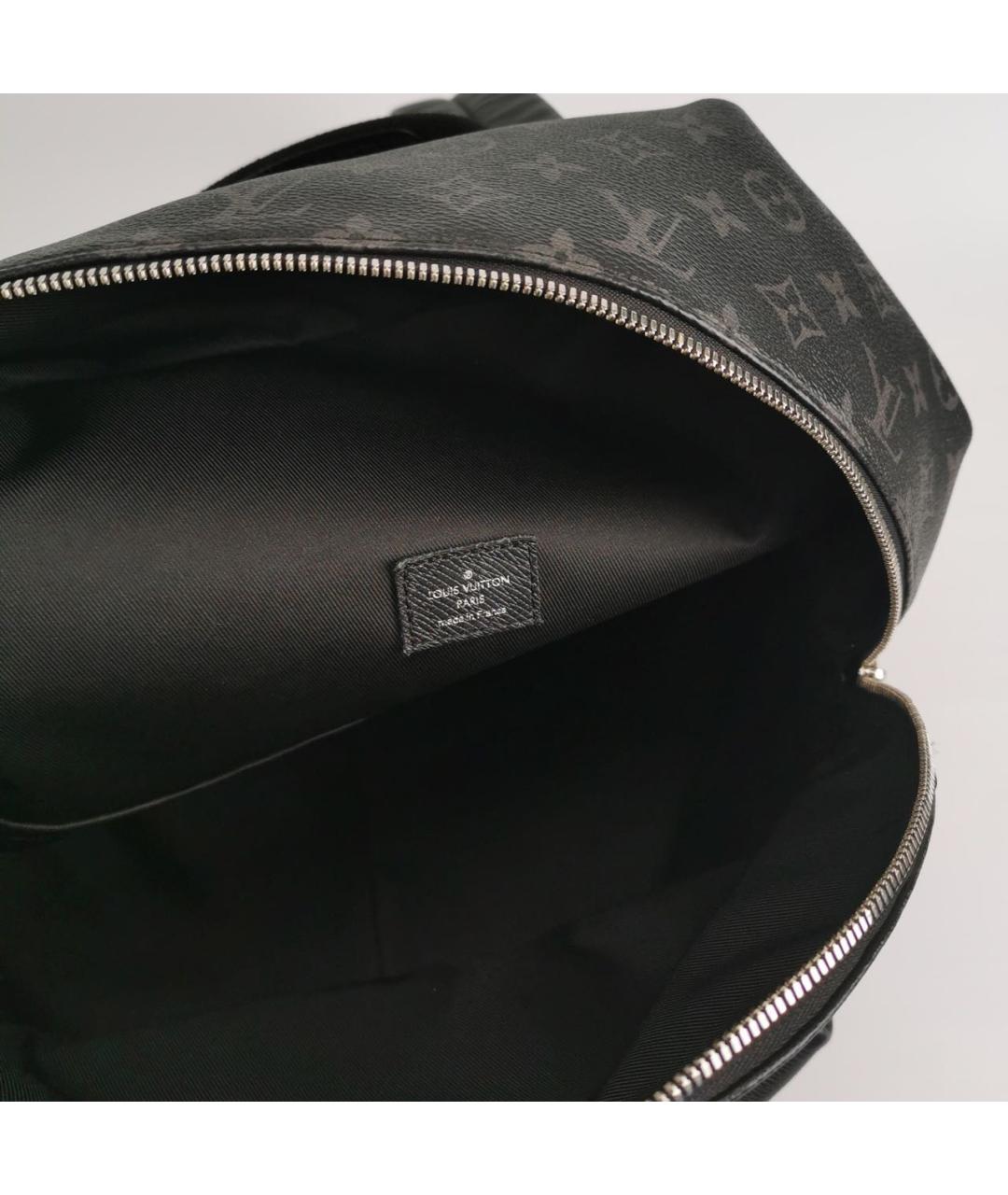 LOUIS VUITTON Черный кожаный рюкзак, фото 6