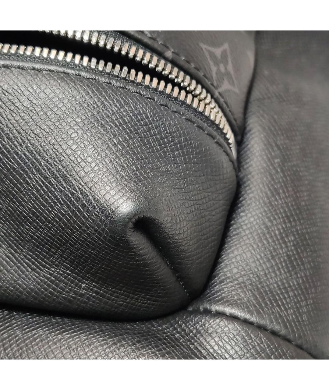 LOUIS VUITTON Черный кожаный рюкзак, фото 8