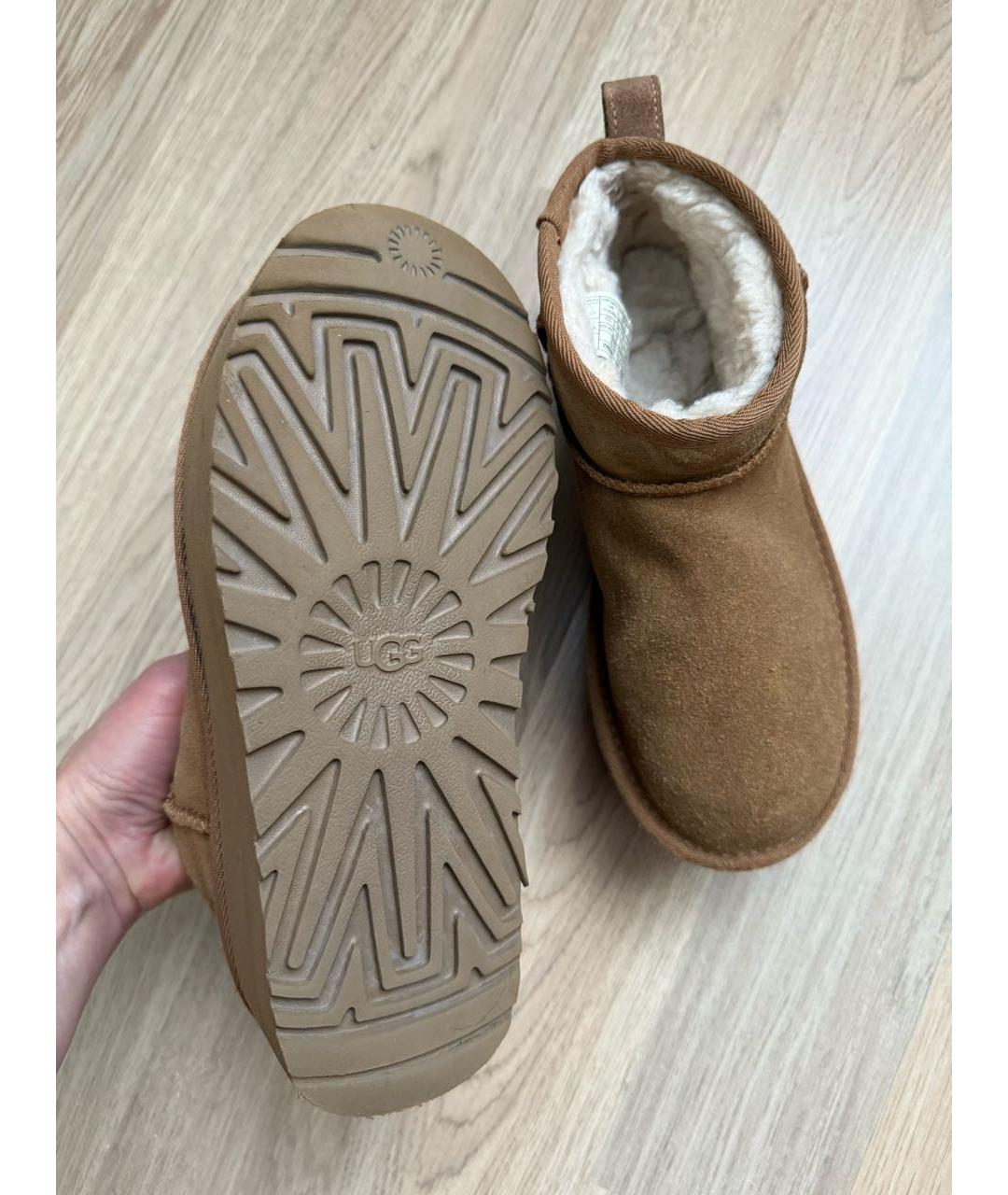 UGG AUSTRALIA Бежевые замшевые ботинки, фото 3