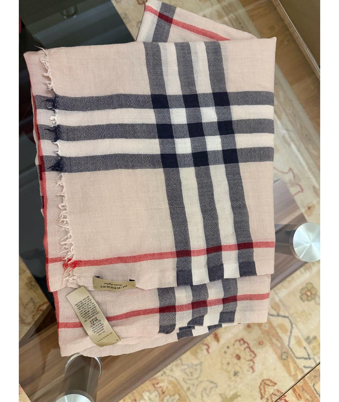 BURBERRY Бежевый кашемировый платок, фото 4