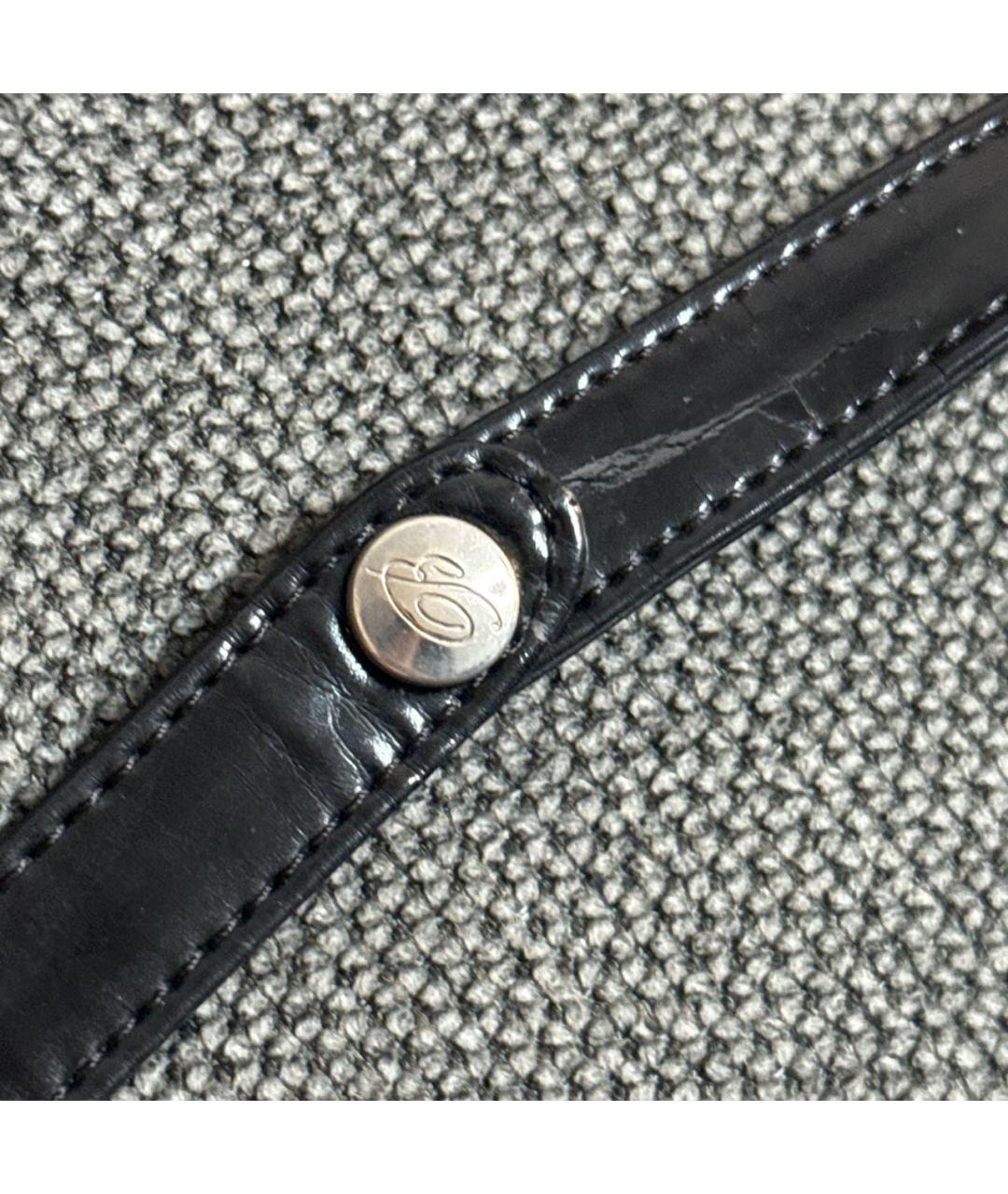 BLUMARINE Черная тканевая сумка с короткими ручками, фото 5